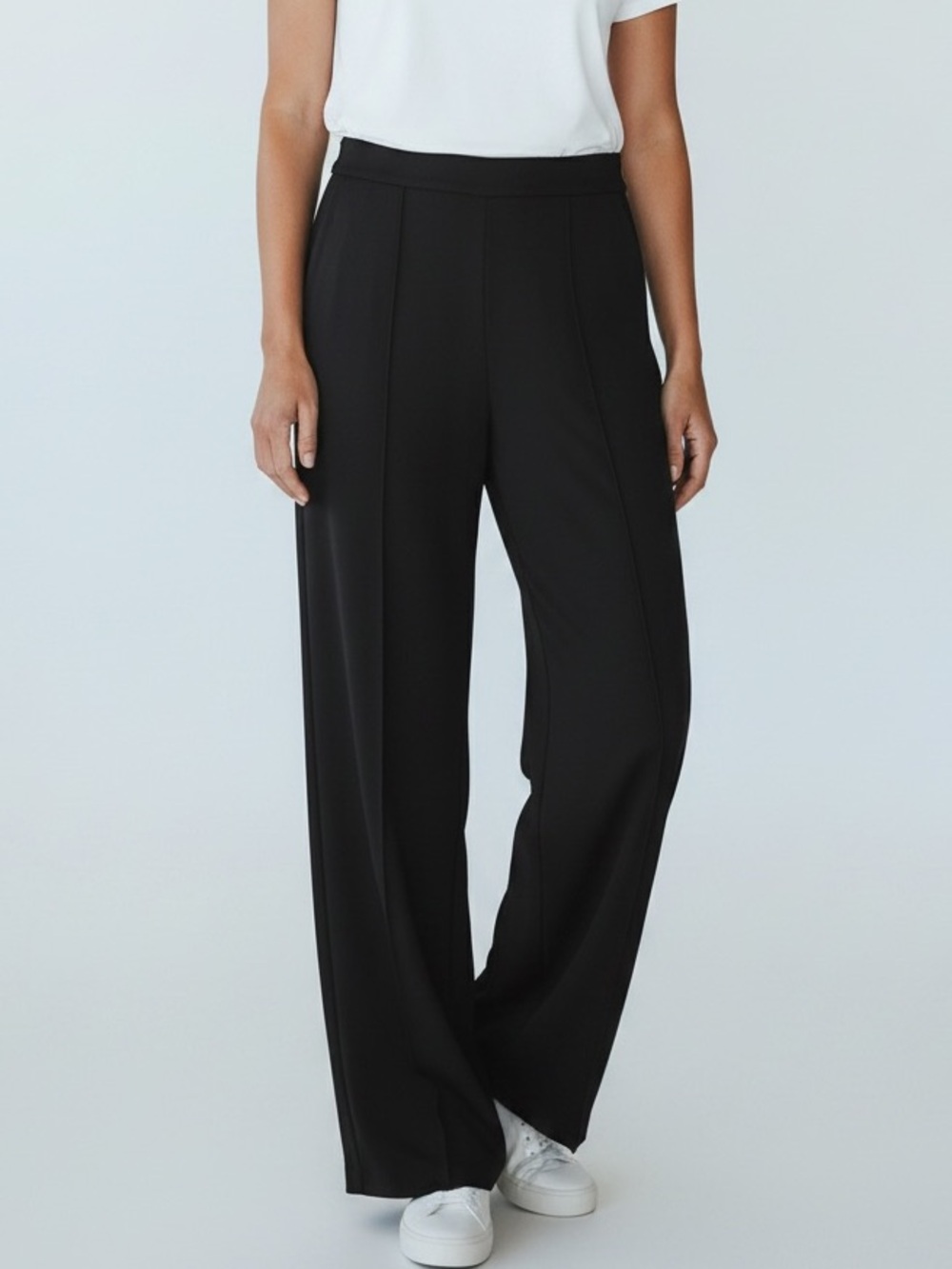 Agnona Italy Black Straight Leg Trouser Pants Sz 8